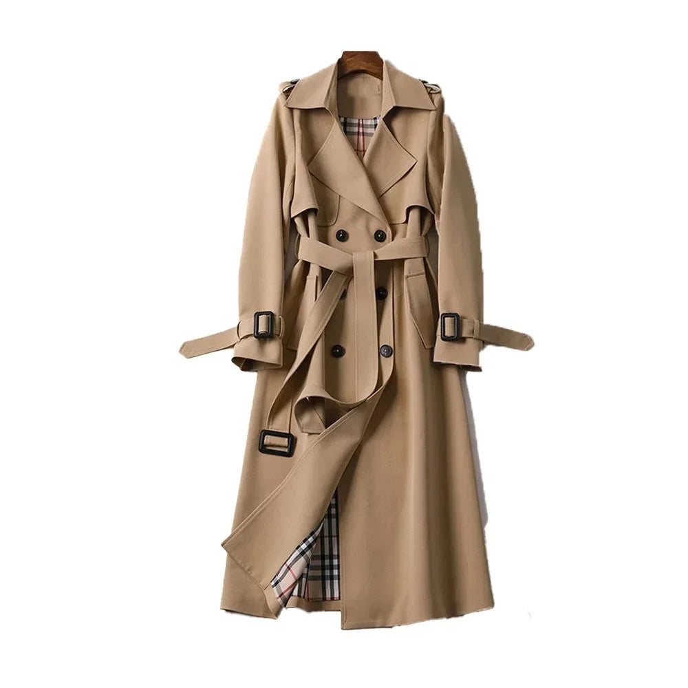 Alina - Women's Classic Double-Breasted Trench Coat