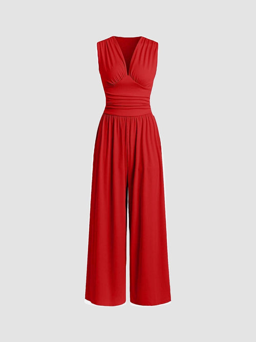 Althea - Women's Elegant Wide-Leg Jumpsuit