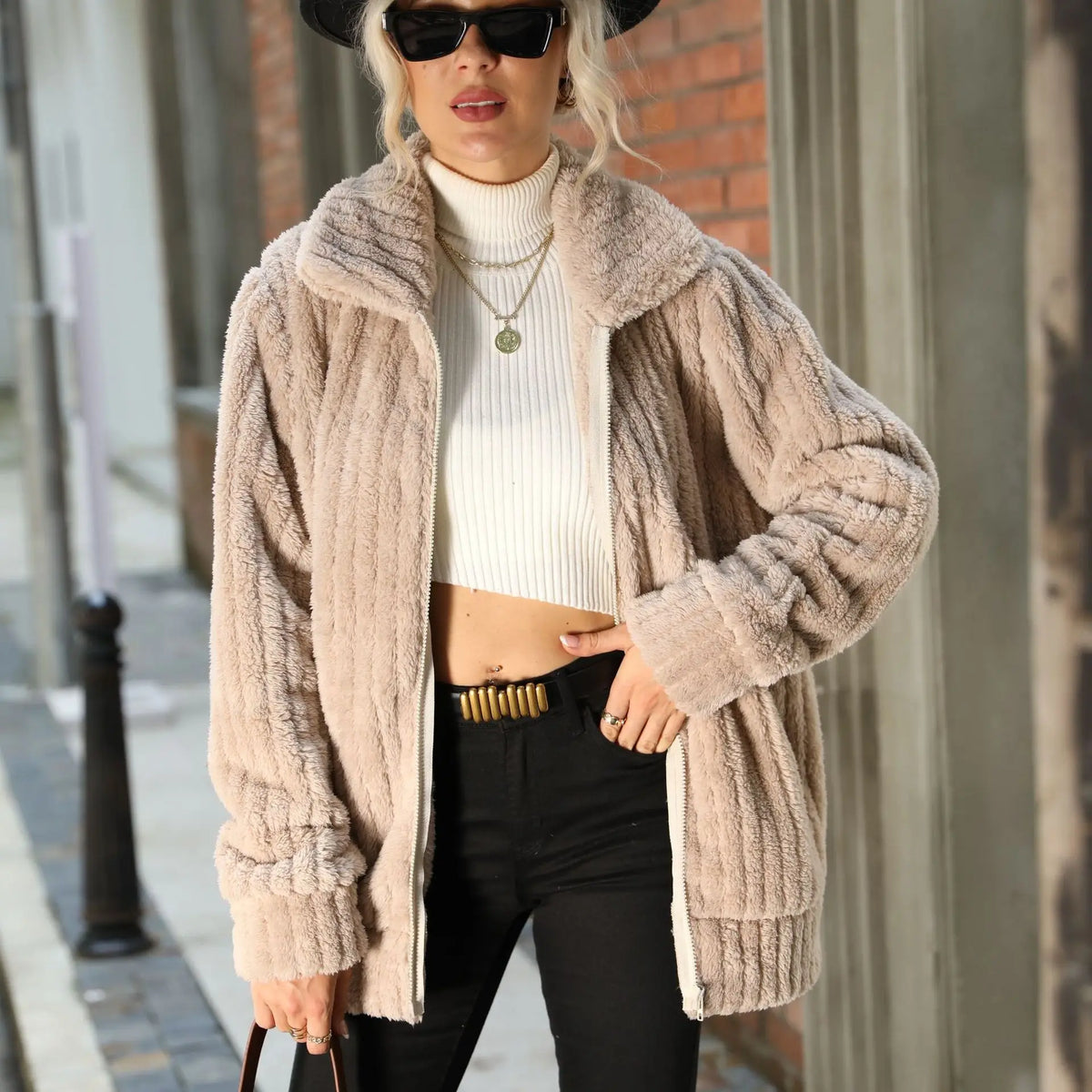 Amara - Women's Cosy Textured Jacket