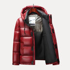 Anton - Men's Quilted Puffer Jacket with Hood