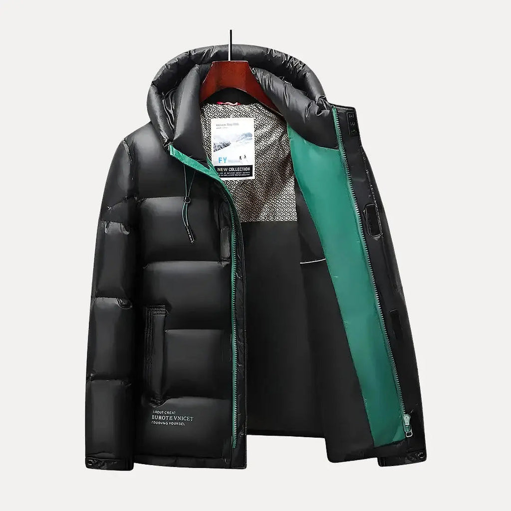 Anton - Men's Quilted Puffer Jacket with Hood