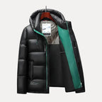 Anton - Men's Quilted Puffer Jacket with Hood