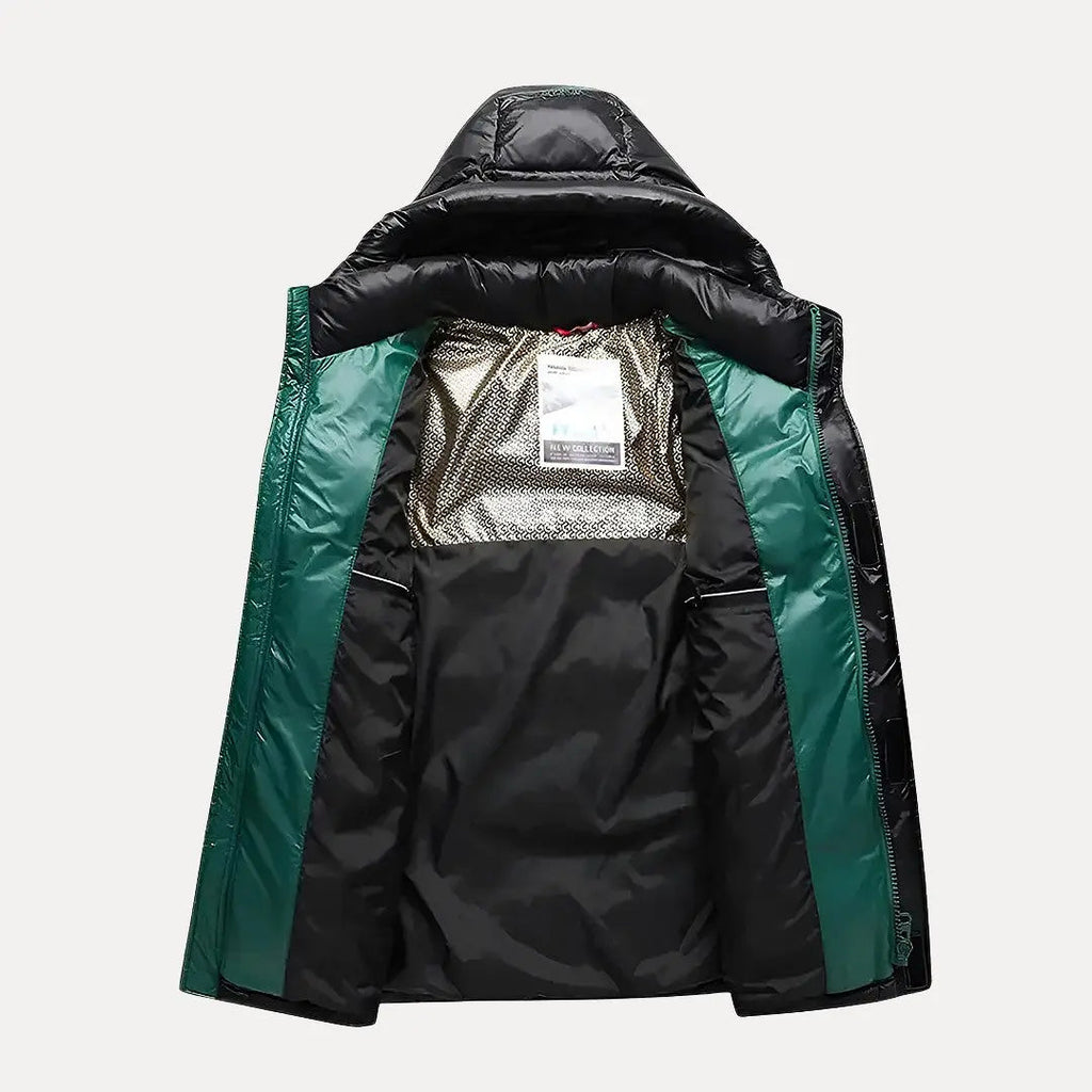 Anton - Men's Quilted Puffer Jacket with Hood