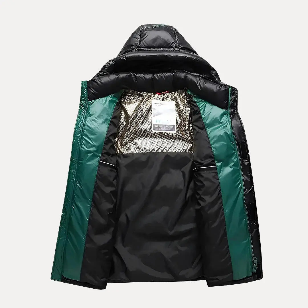 Anton - Men's Quilted Puffer Jacket with Hood
