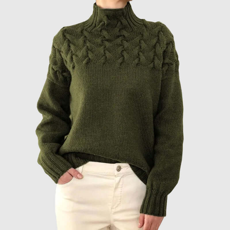 Anwen - Women's Classic Cable Knit Jumper