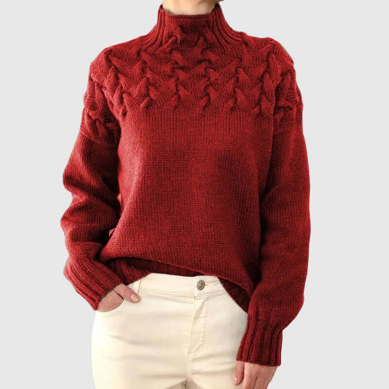 Anwen - Women's Classic Cable Knit Jumper