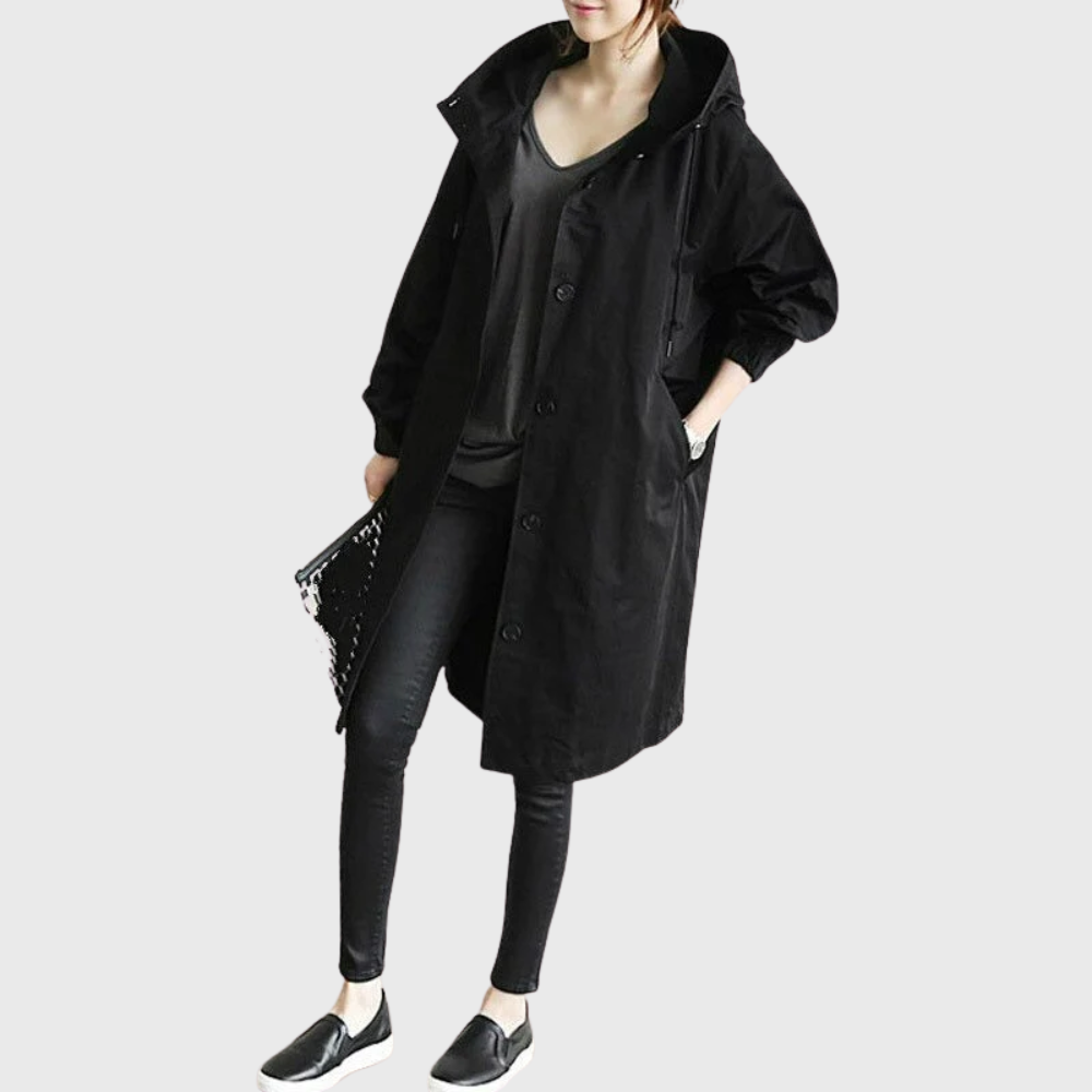Anwen - Women's Relaxed Long Trench Coat