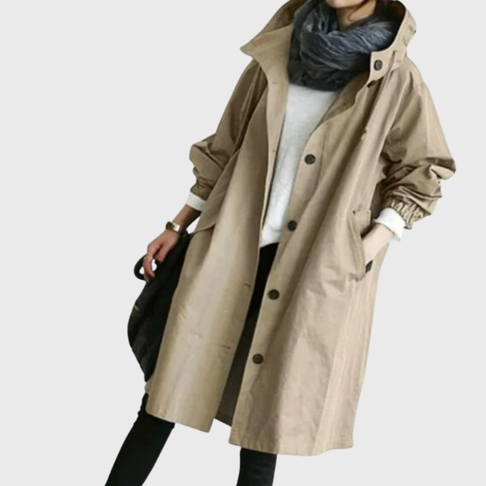 Anwen - Women's Relaxed Long Trench Coat