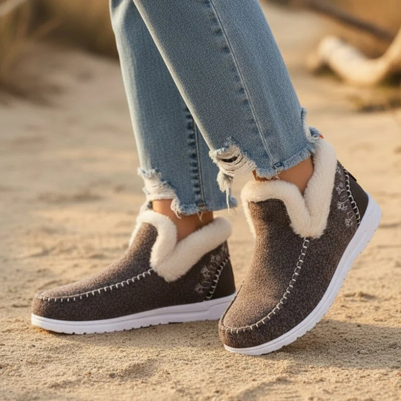 Anya - Women's Cosy Faux Fur Ankle Boots