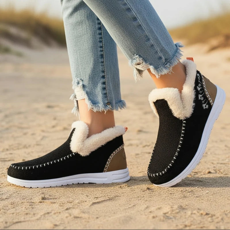 Anya - Women's Cosy Faux Fur Ankle Boots