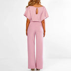 Anya - Women's Elegant Tie-Waist Jumpsuit