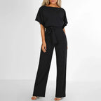 Anya - Women's Elegant Tie-Waist Jumpsuit