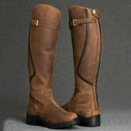 Arden - Women's Knee High Boots with Buckle Detail