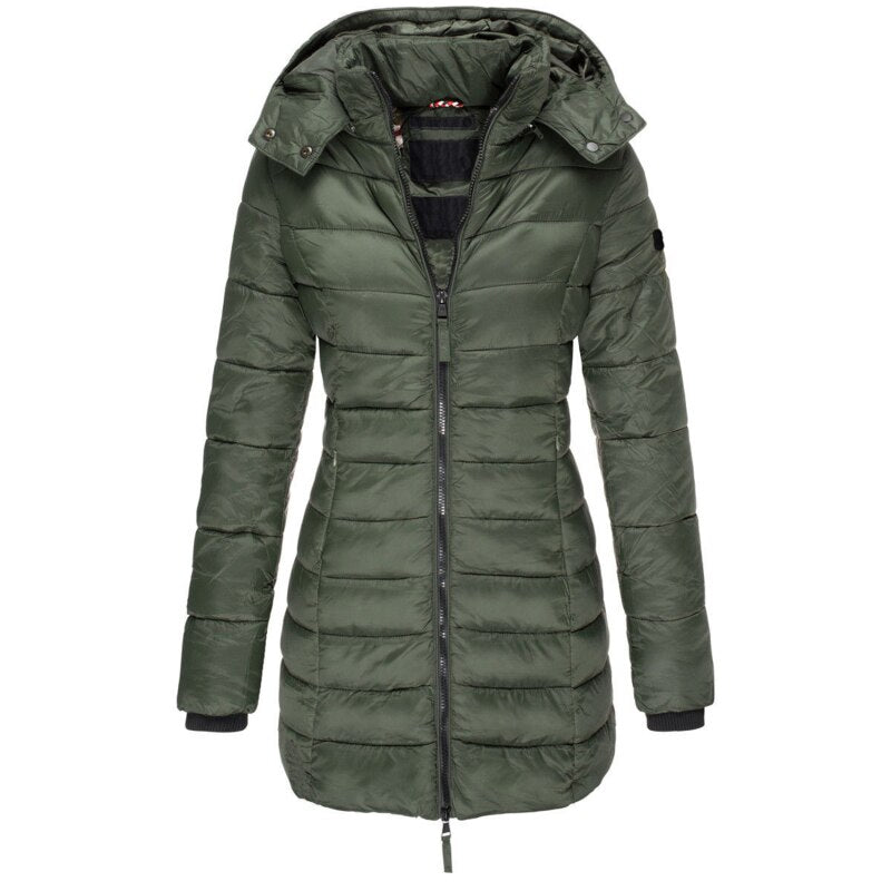 Astra - Women's Winter Puffer Coat with Hood