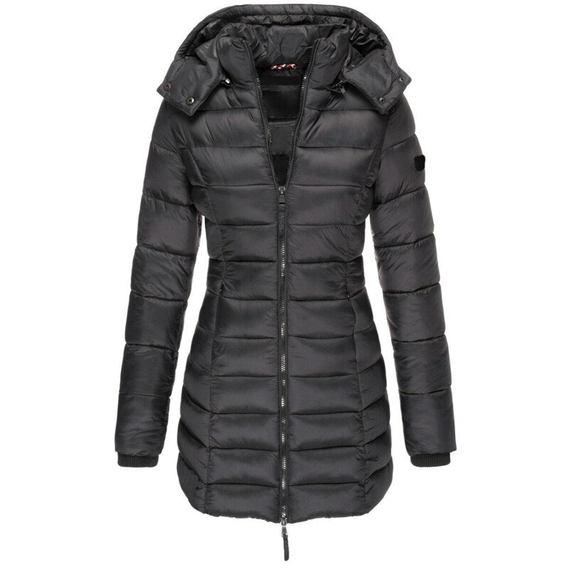 Astra - Women's Winter Puffer Coat with Hood