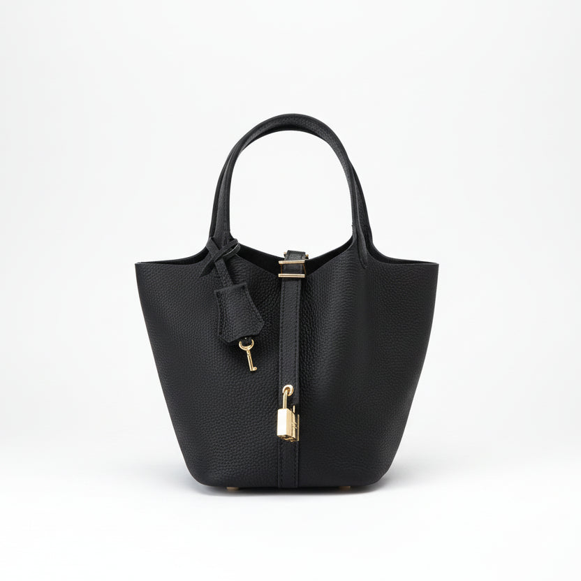 Astrid - Women's Chic Handbag with Gold-Tone Lock Detail