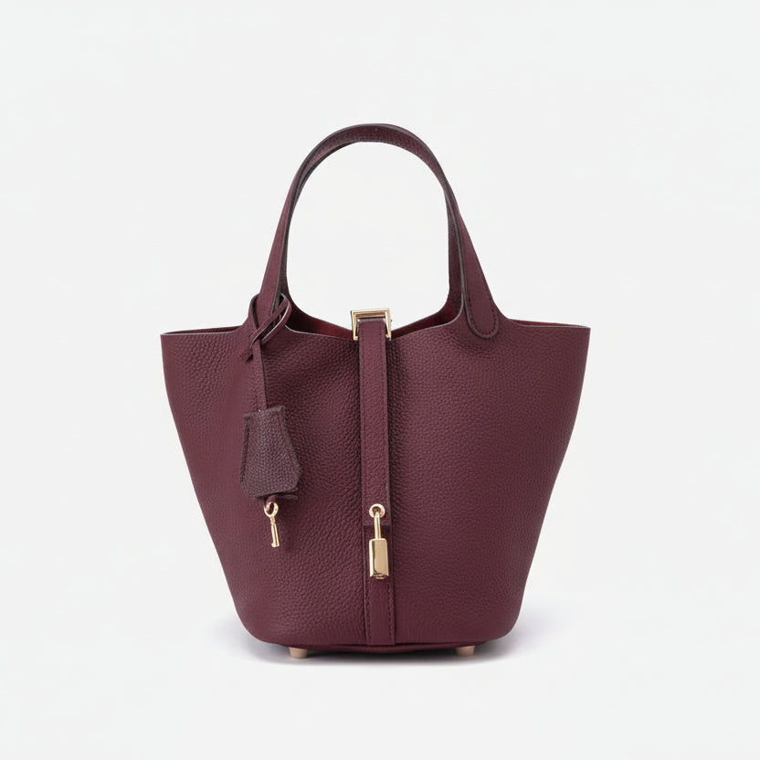 Astrid - Women's Chic Handbag with Gold-Tone Lock Detail