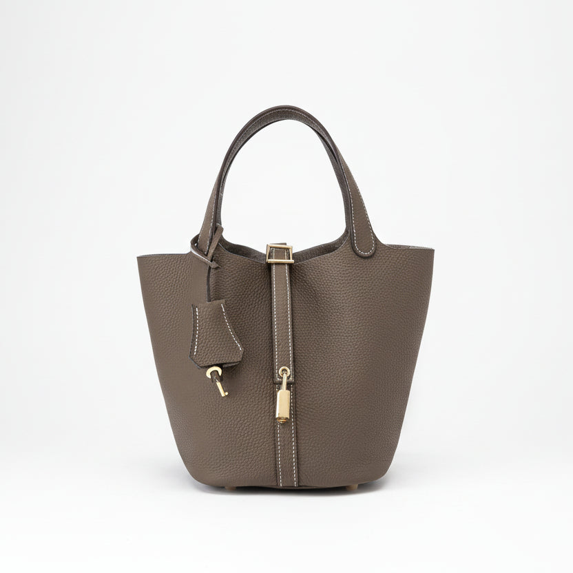 Astrid - Women's Chic Handbag with Gold-Tone Lock Detail