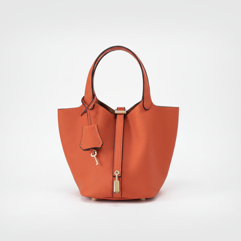 Astrid - Women's Chic Handbag with Gold-Tone Lock Detail