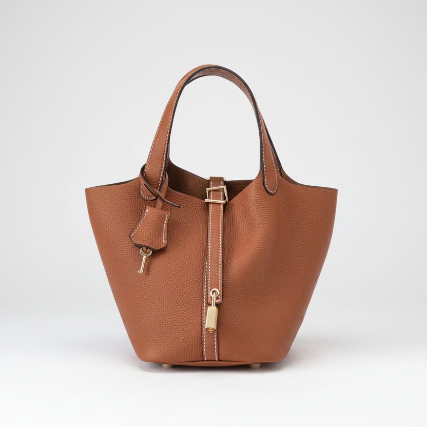 Astrid - Women's Chic Handbag with Gold-Tone Lock Detail