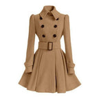 Astrid - Women's Elegant Double-Breasted Trench Coat