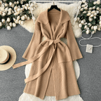 Blythe - Women's Classic Knit Cardigan with Tie Waist