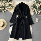 Blythe - Women's Classic Knit Cardigan with Tie Waist