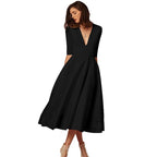 Blythe - Women's Elegant Pleated Midi Graduation Dress