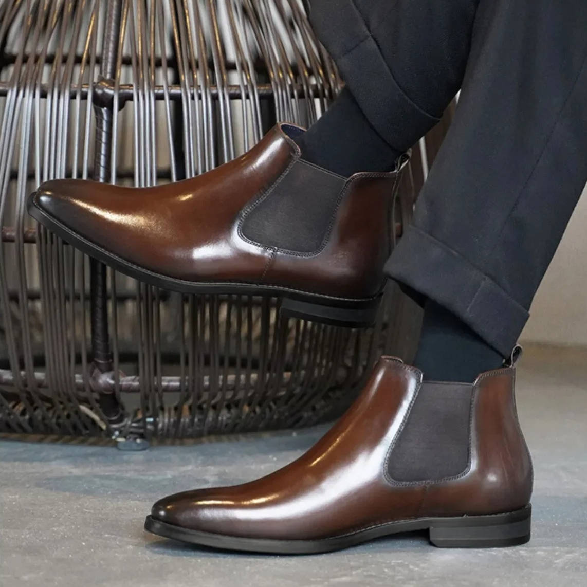 Bram - Men's Classic Leather Chelsea Boots