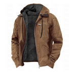 Bram - Men's Full Zip Hooded Jacket with Drawstring