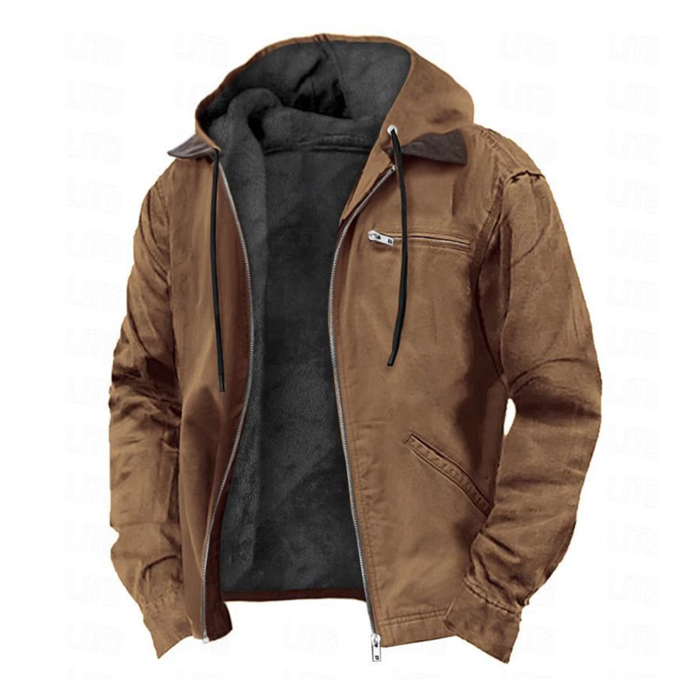 Bram - Men's Full Zip Hooded Jacket with Drawstring