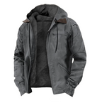 Bram - Men's Full Zip Hooded Jacket with Drawstring