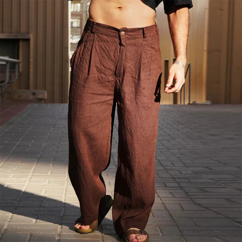Bram - Men's Relaxed Fit Linen Trousers