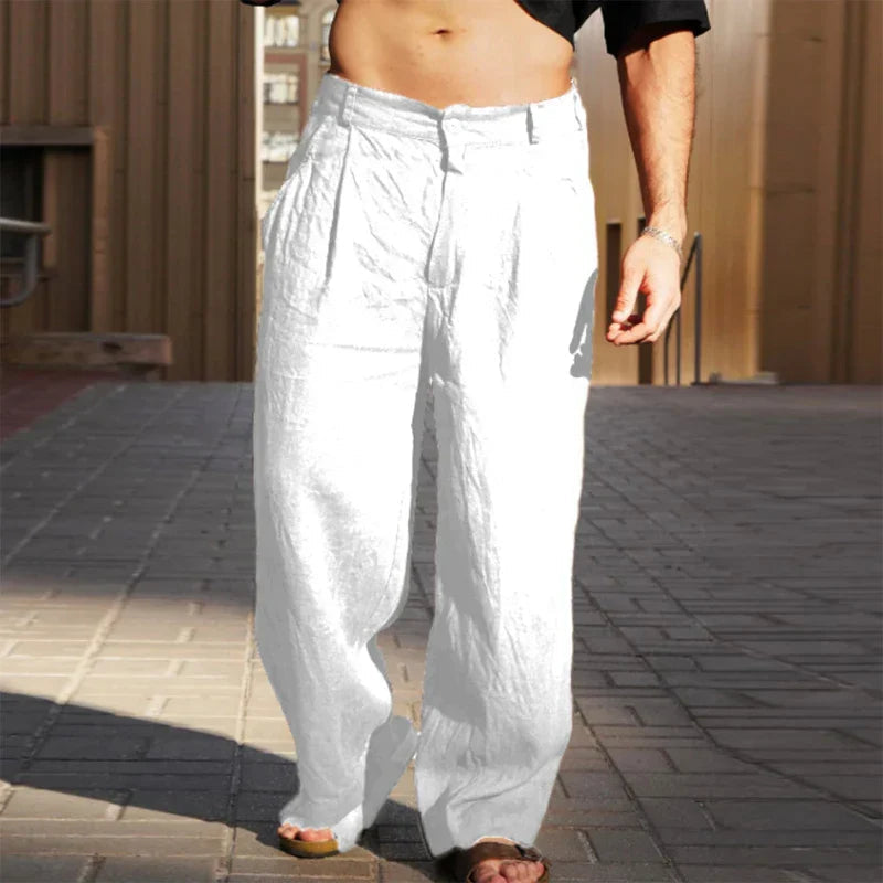 Bram - Men's Relaxed Fit Linen Trousers