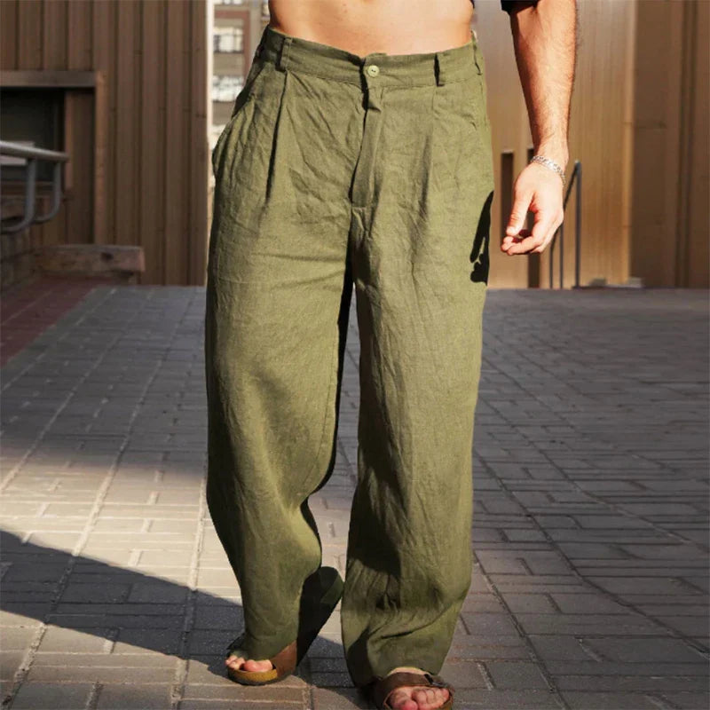 Bram - Men's Relaxed Fit Linen Trousers