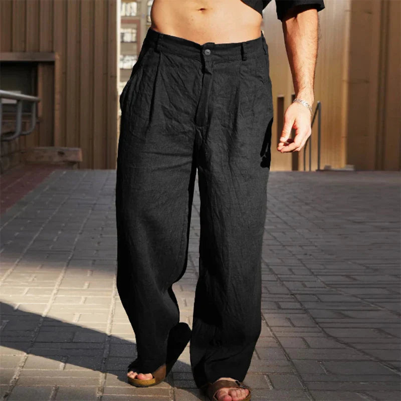 Bram - Men's Relaxed Fit Linen Trousers