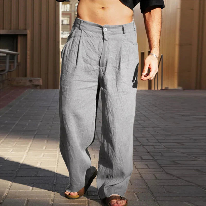 Bram - Men's Relaxed Fit Linen Trousers