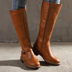 Briar - Women's Knee High Boots with Buckle Detail