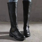 Briar - Women's Knee High Boots with Buckle Detail