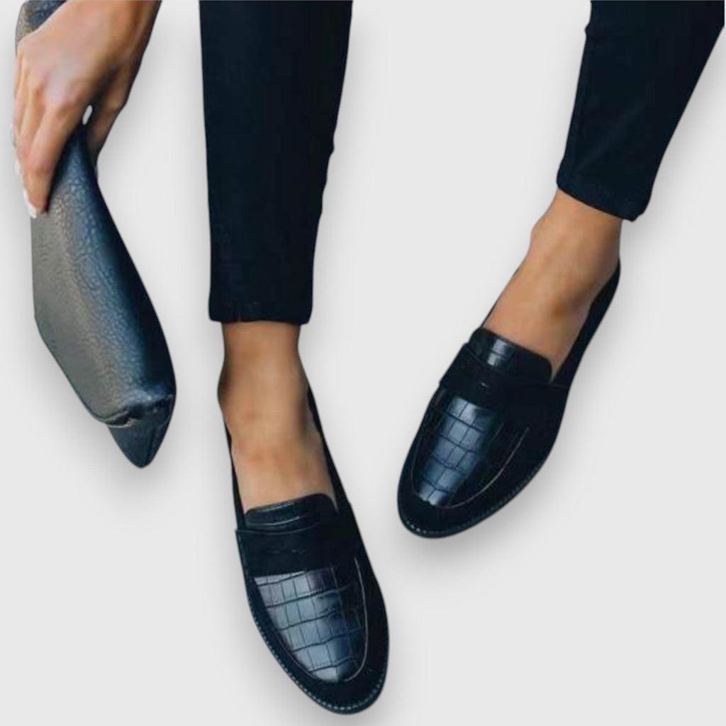 Brielle - Women's Classic Faux Croc Loafers