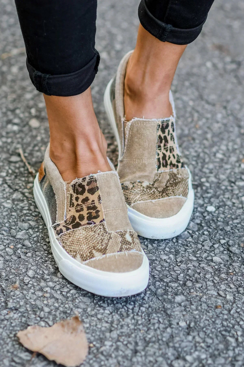 Bryony - Women's Chic Patchwork Slip-On Loafers
