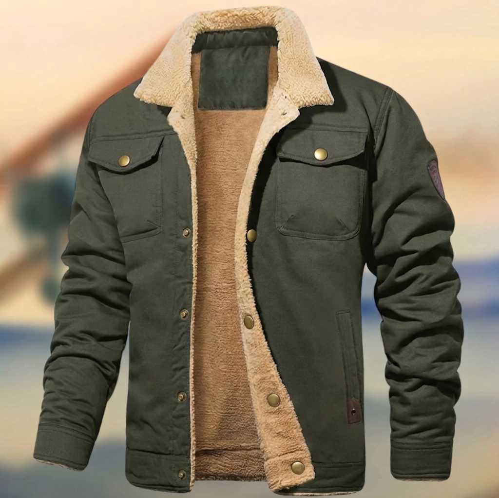 Caden - Men's Classic Fleece-Lined Collar Jacket