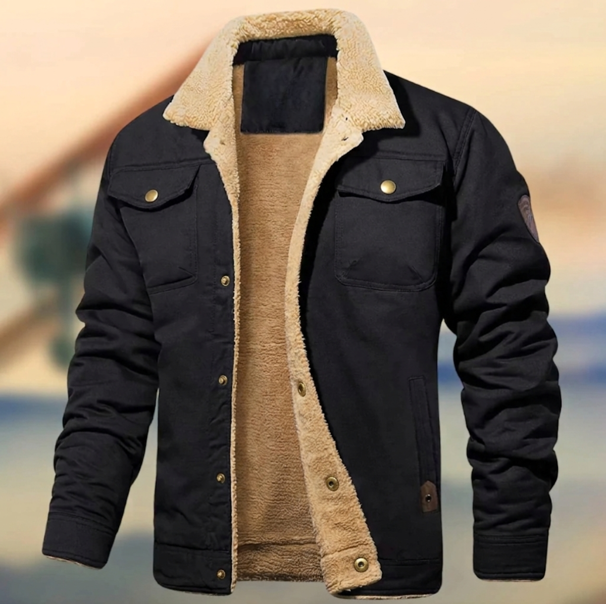 Caden - Men's Classic Fleece-Lined Collar Jacket