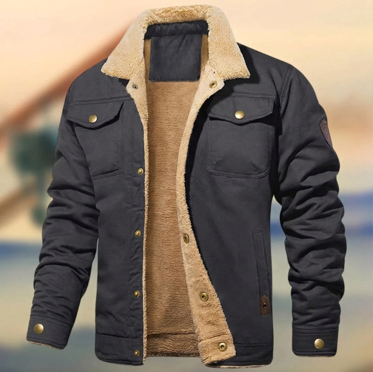 Caden - Men's Classic Fleece-Lined Collar Jacket