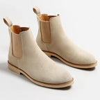 Caden - Men's Suede Chelsea Boots with Elastic Side Panels