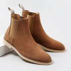 Caden - Men's Suede Chelsea Boots with Elastic Side Panels