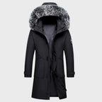 Caden - Men's Winter Waterproof Parka Coat with Faux Fur Trim