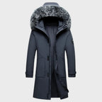 Caden - Men's Winter Waterproof Parka Coat with Faux Fur Trim