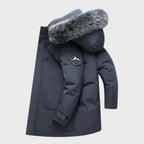 Caden - Men's Winter Waterproof Parka Coat with Faux Fur Trim