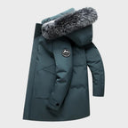 Caden - Men's Winter Waterproof Parka Coat with Faux Fur Trim